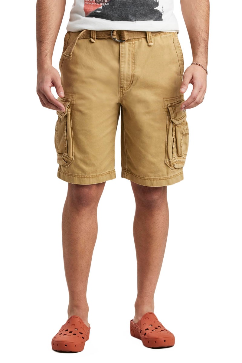 Unionbay mens Survivor Belted Cargo Short - Reg and Big & Tall Sizes,Rye,42